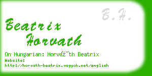 beatrix horvath business card